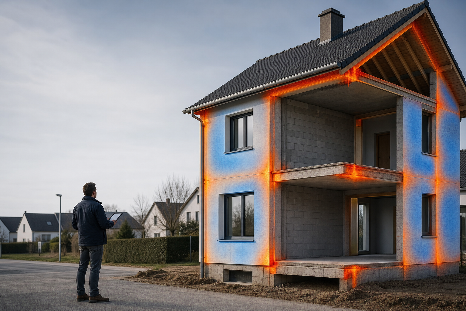 Calcul pourcentage des pertes de chaleur causées par les ponts thermiques dans une maison