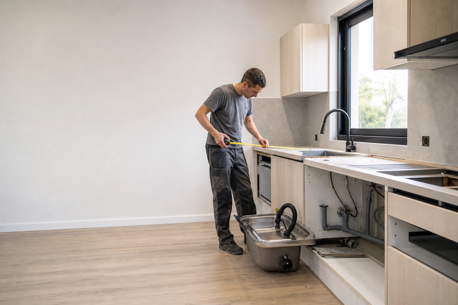 Déplacement d’évier pour éviter un cauchemar en cuisine lors d’une rénovation