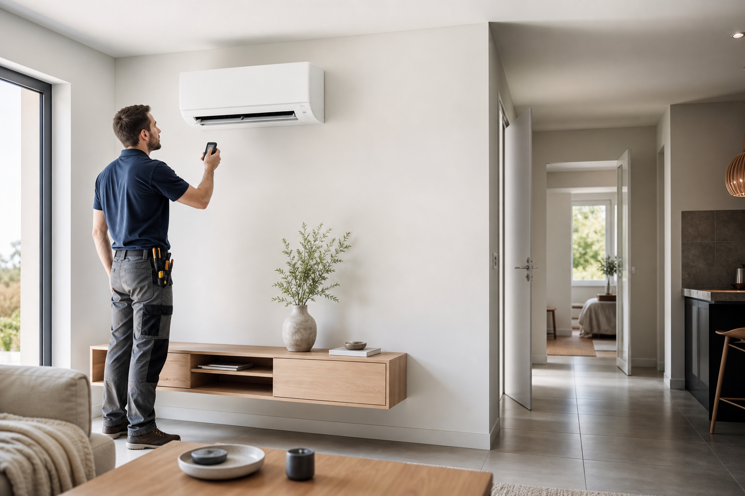 Installation d’une pompe a chaleur air air sur une maison de 100 m²