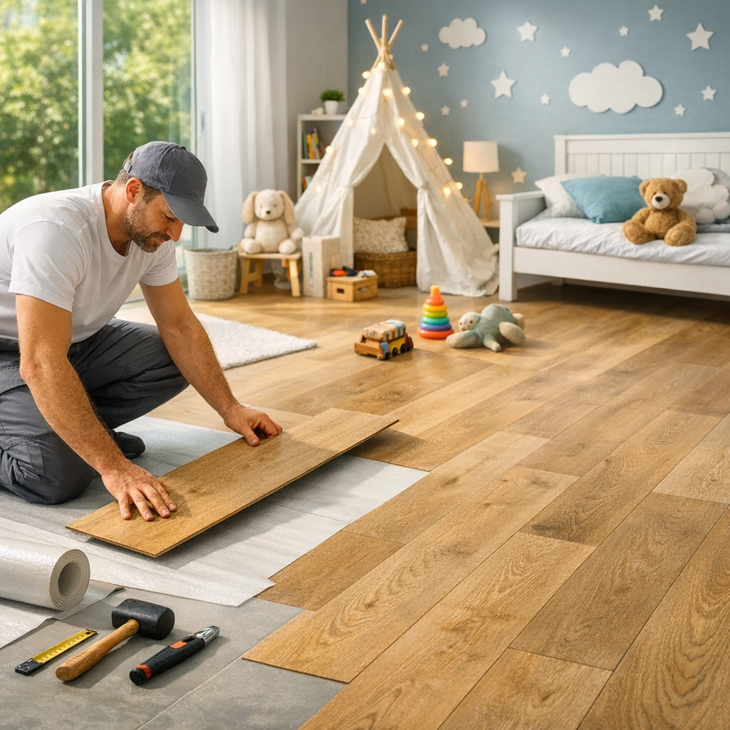 revetement sol chambre enfant securite praticite